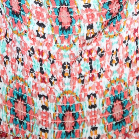 Torrid Mosaic Smocked Bell Sleeve Dress Boho Off Shoulder Plus Size 4 4X H13242 - Picture 4 of 11